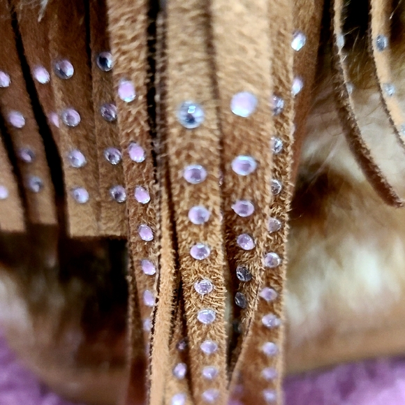 Cute Girls Natural Tan Colored Boots By Justice, Size 1 - Picture 5 of 10